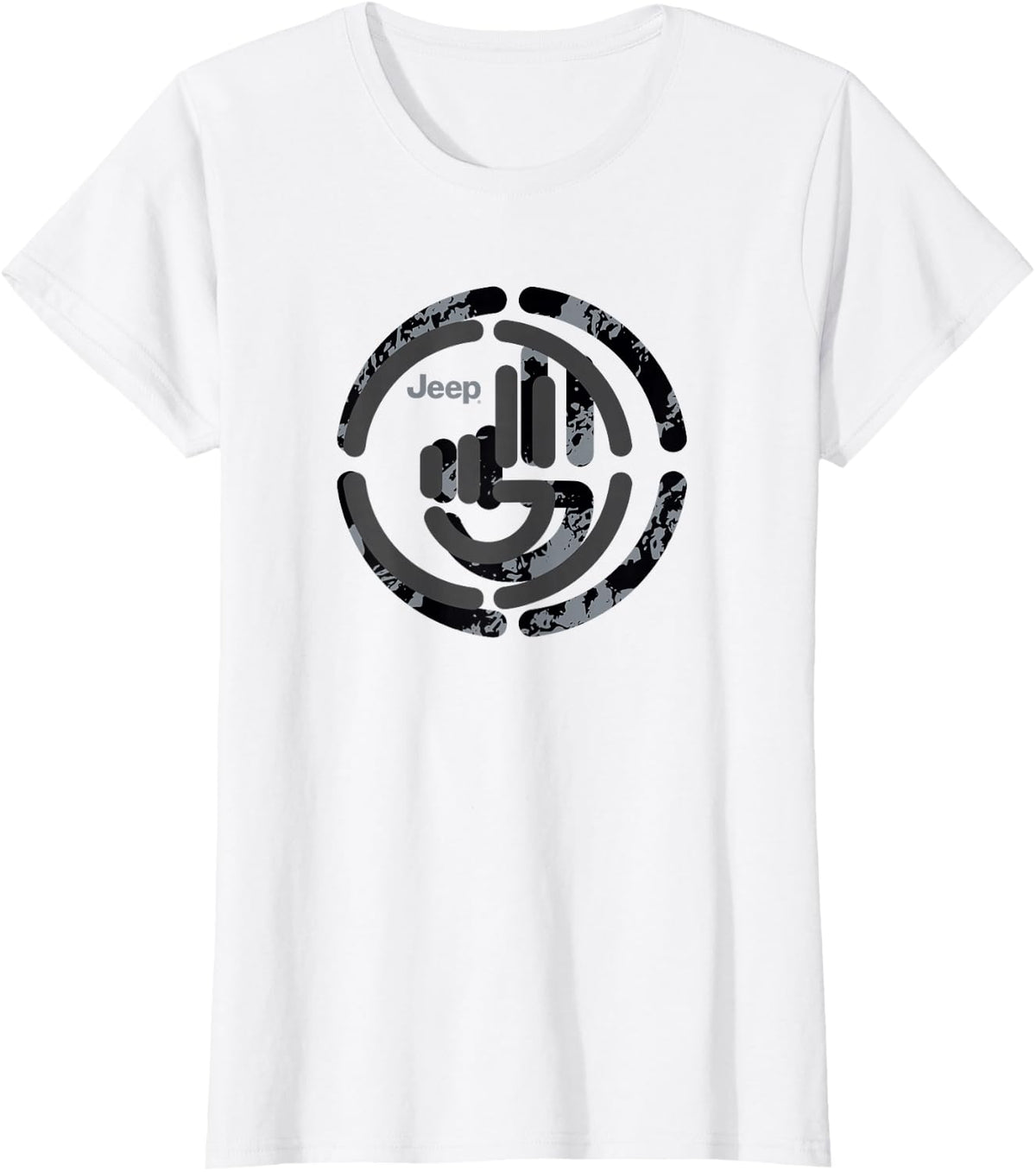 Jeep Wave Double Print T-Shirt - White