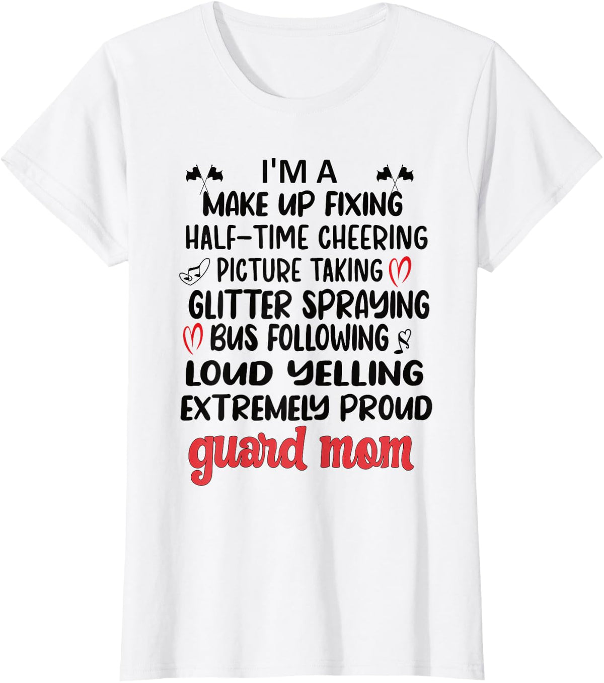 Funny Guard Mom Of A Color Guard Member Mother T-Shirt - White