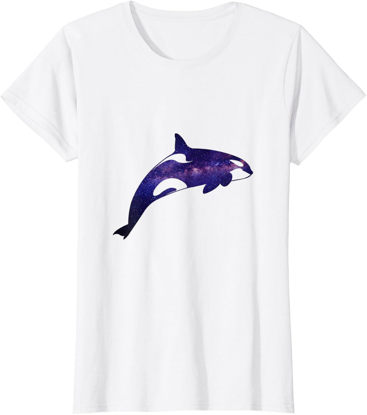 Cute Orca T-shirt Killer whale on Galaxy tee best Gift - White