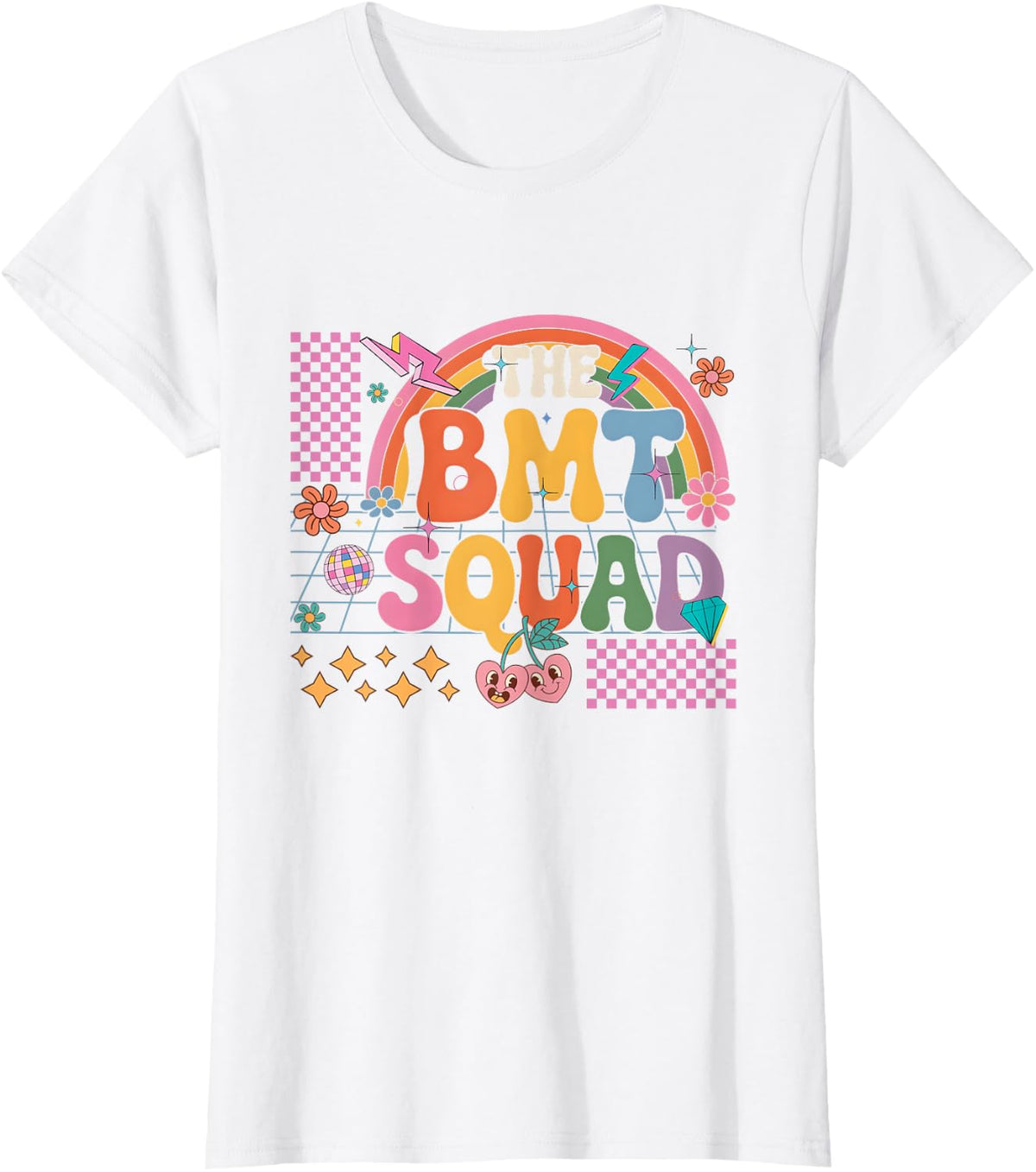 Groovy BMT Squad Bone Marrow Transplant Nurse T-Shirt | Nursing Tees For Nurses RN Gift - White