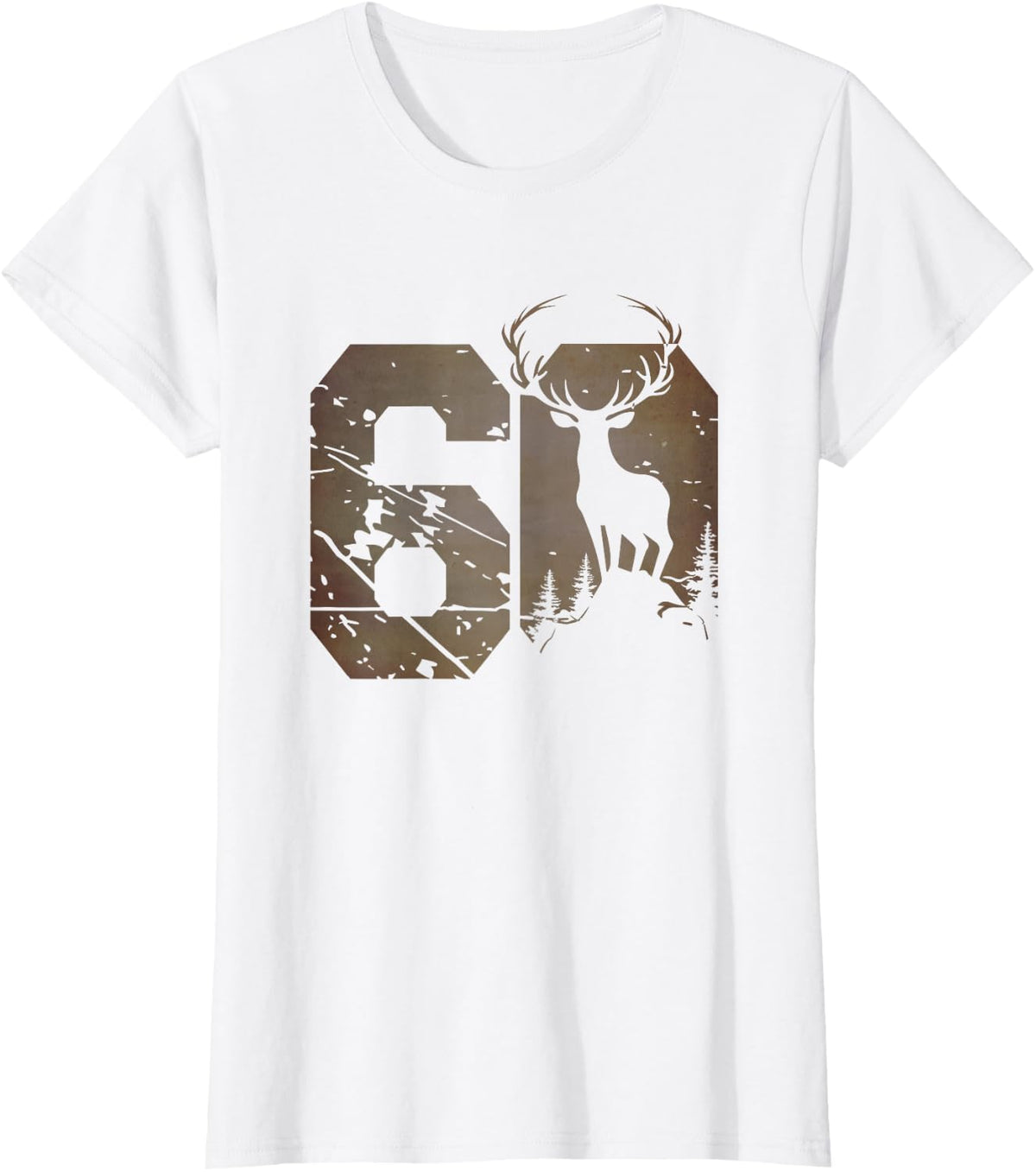 Deer motif for hunter 60th birthday or anniversary T-Shirt - White