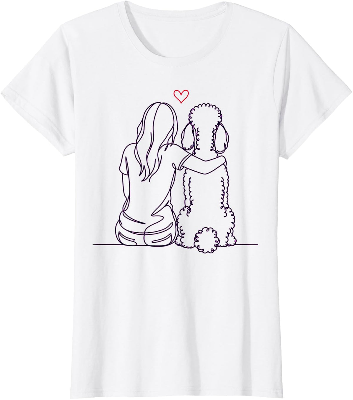 Standard Poodle Hug T-Shirt - White