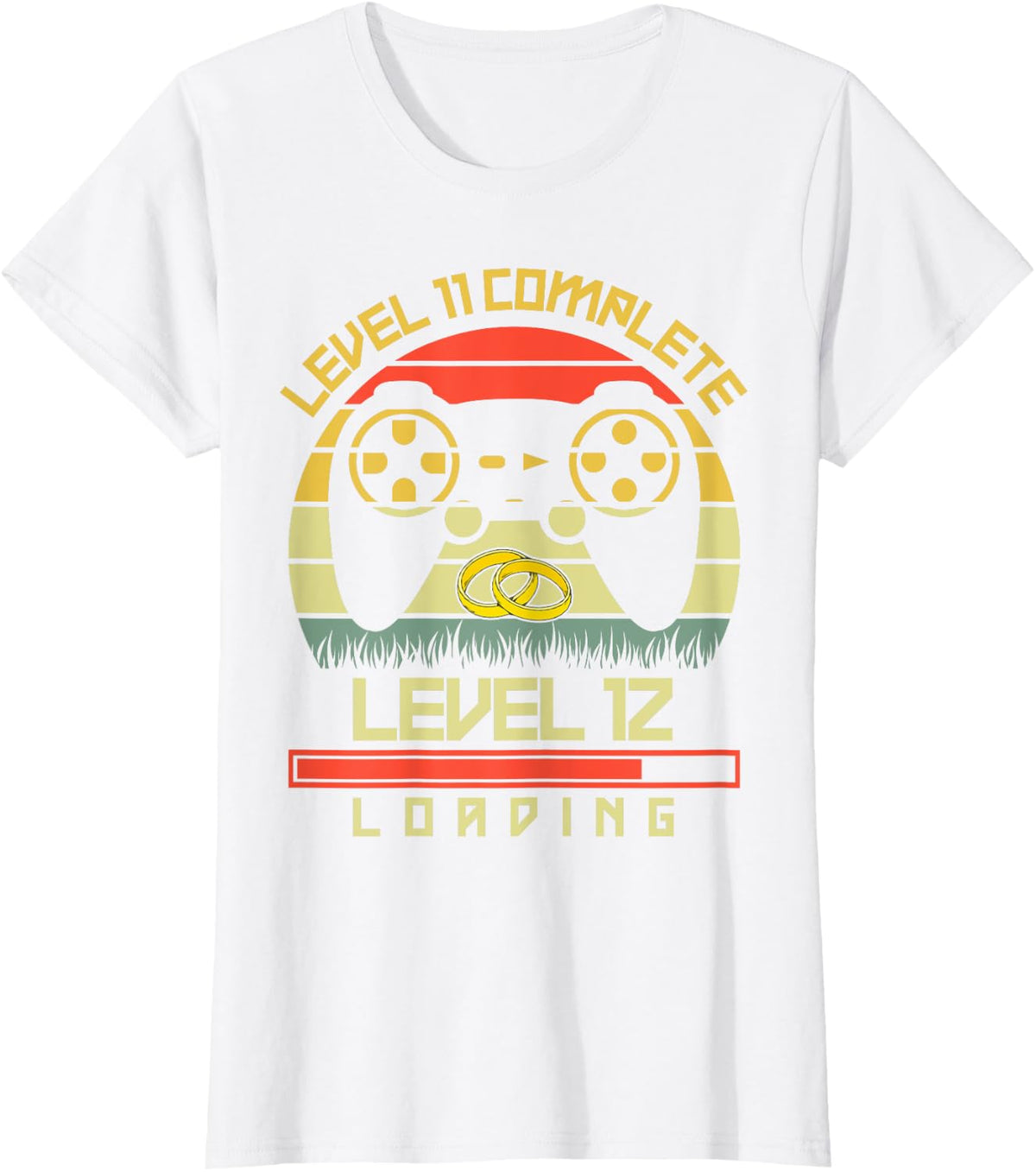 Level 11 Complete 12 Loading 11th Wedding Anniversary T-Shirt - White