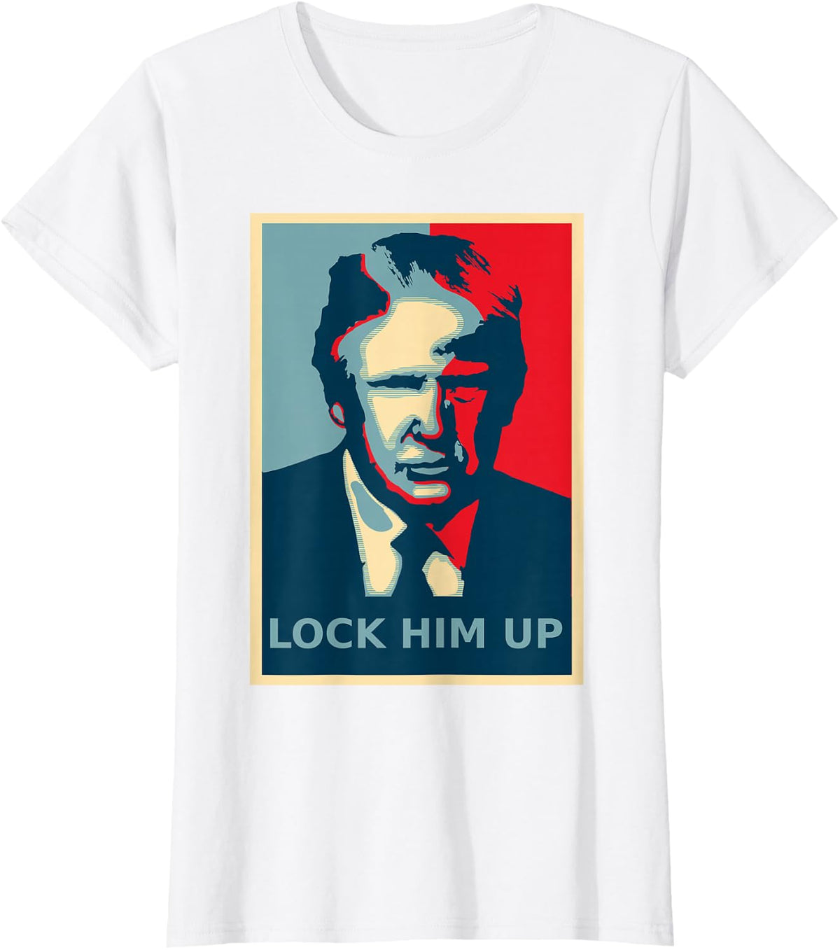 Lock Him Up Shirt Impeach Trump Traitor Anti-Trump T-Shirt T-Shirt - White