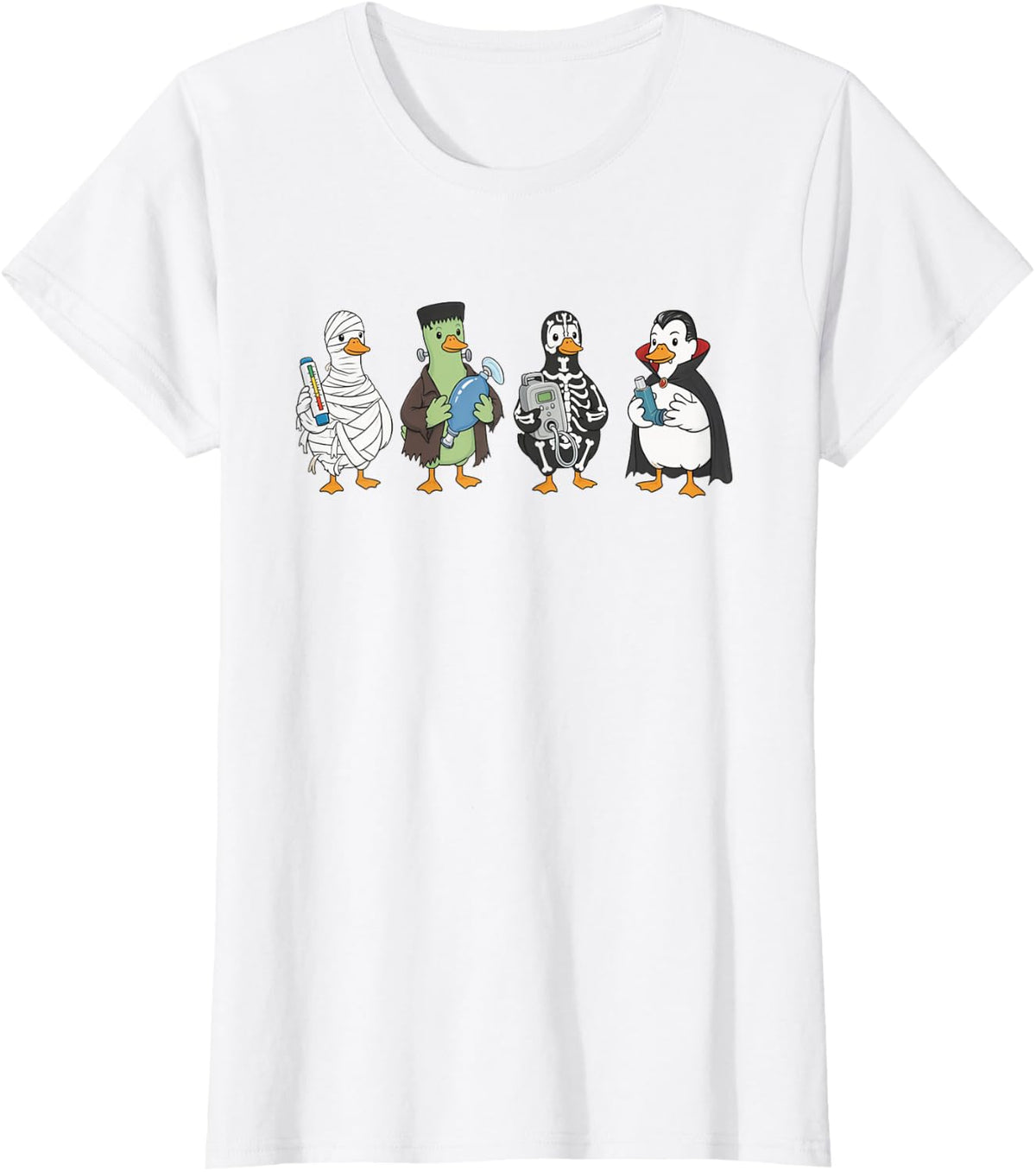 Respiratory Therapist Halloween RT Goose Pulmonology T-Shirt - White