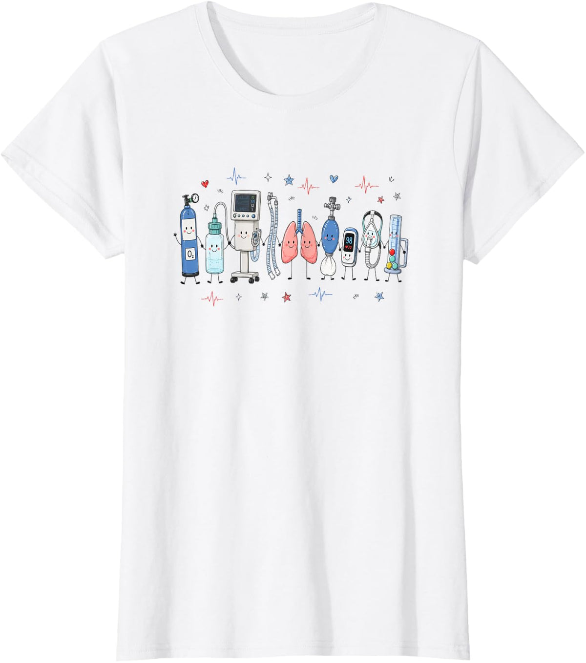 Respiratory Therapist Pulmonologist RT RRT Therapy T-Shirt - White