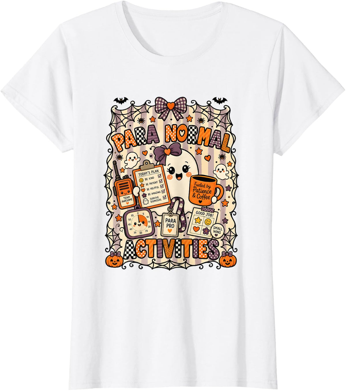 SPED Teachers Paraprofessional Ghost Halloween T-Shirt - White