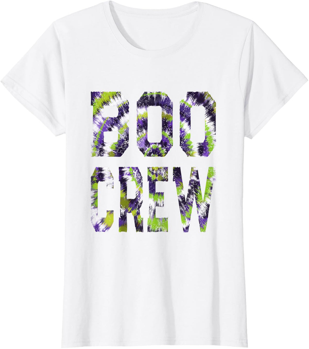 Boo Crew Tie Dye - Matching Halloween Haunt Team T-Shirt - White