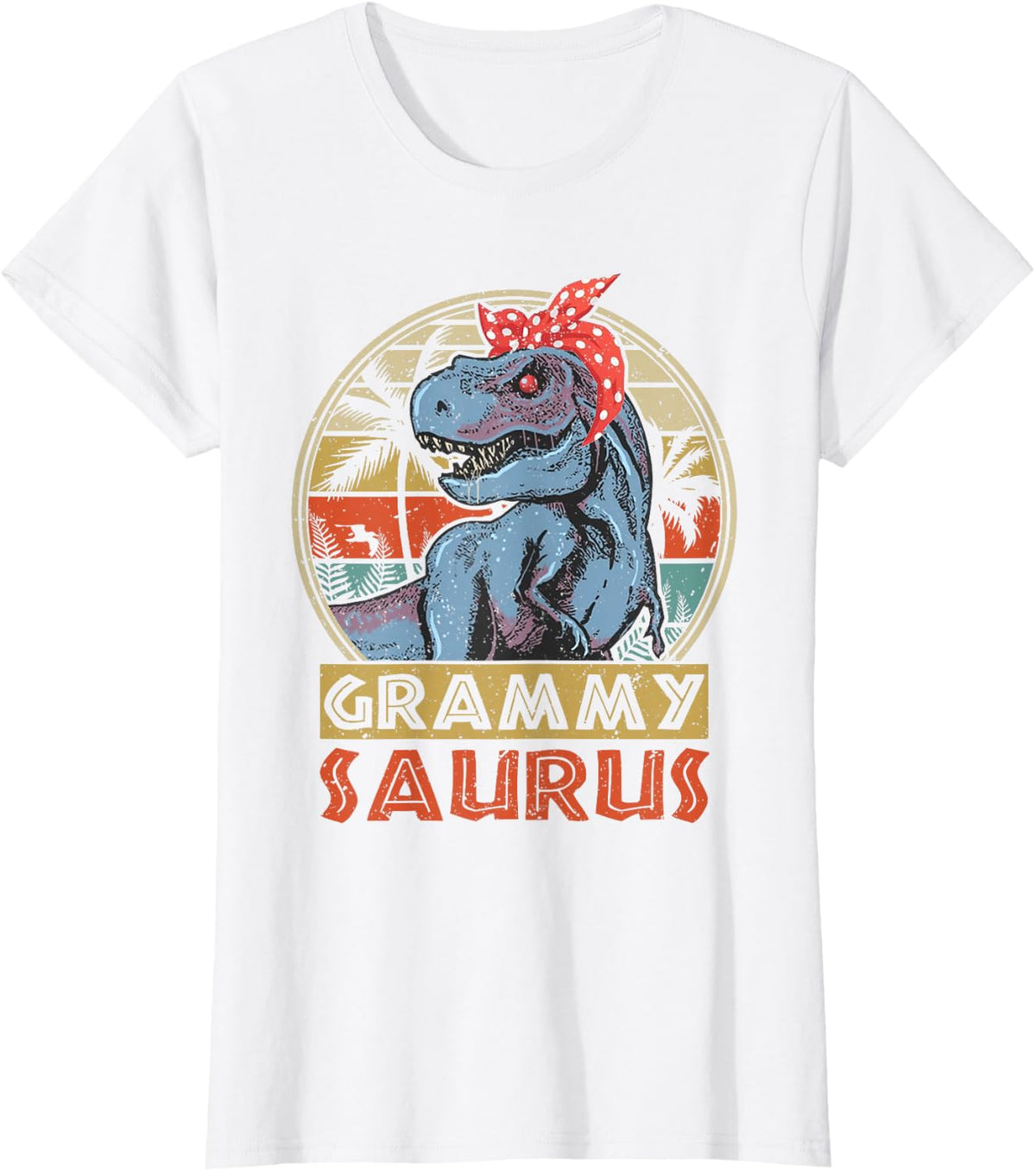 Grammysaurus T Rex Dinosaur Grammy Saurus Family Matching T-Shirt - White
