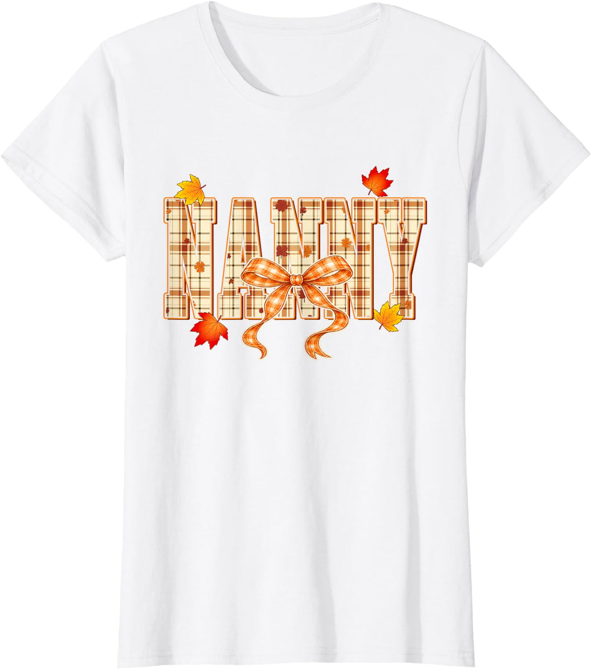 Nanny Coquette Bows Nanny Fall Thanksgiving T-Shirt - White