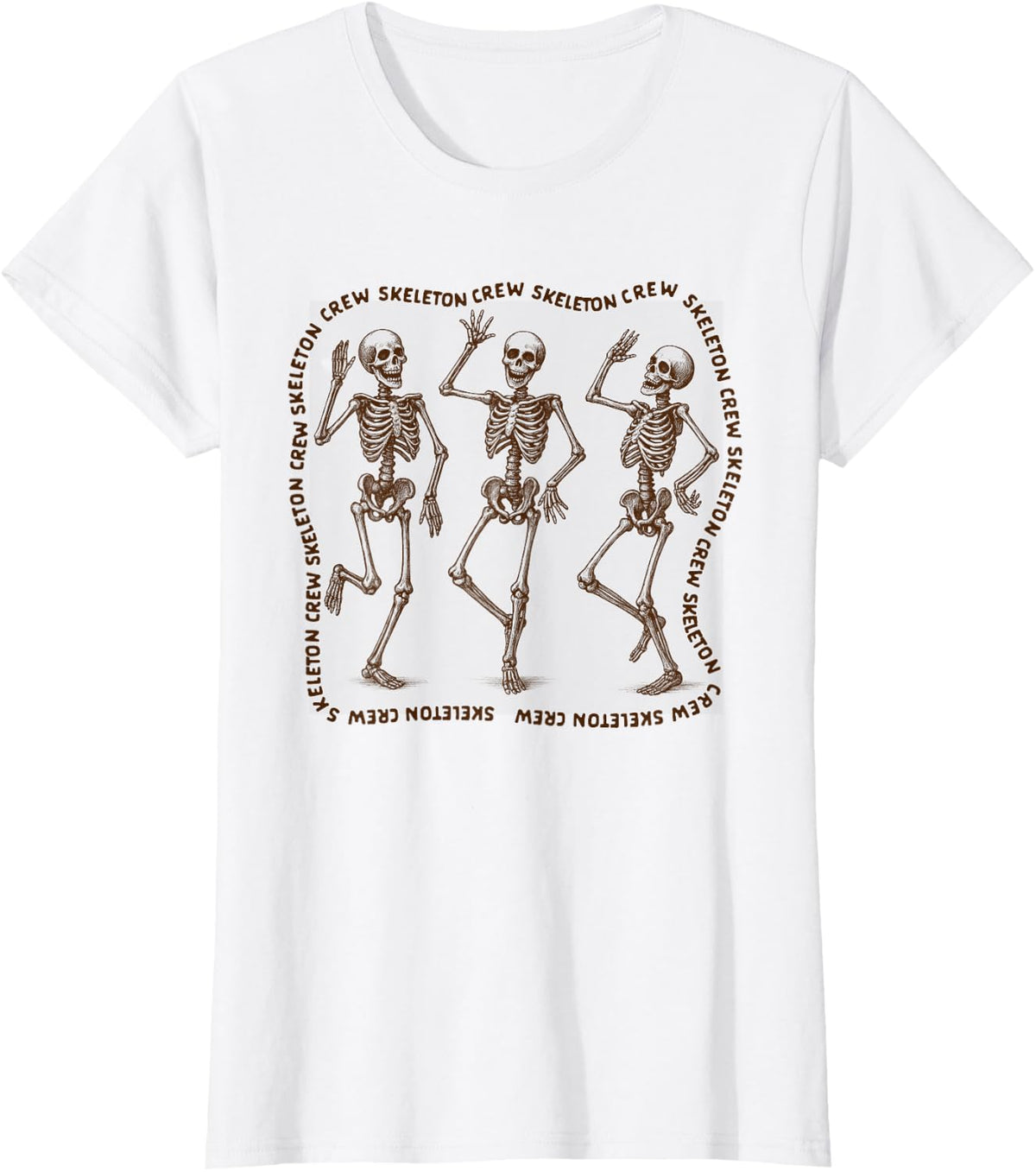 Rad Tech Radiology Radiologist X-ray Tech Skeleton Crew T-Shirt - White