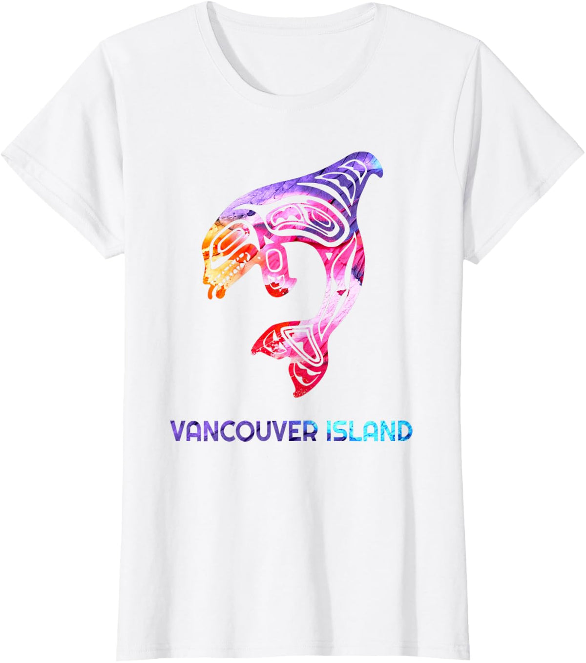 Vancouver Island Fisherman Orca Whale T-Shirt Tees For Men Women Killer Whale Shirt Pacific Northwest Tribal Totem Art -