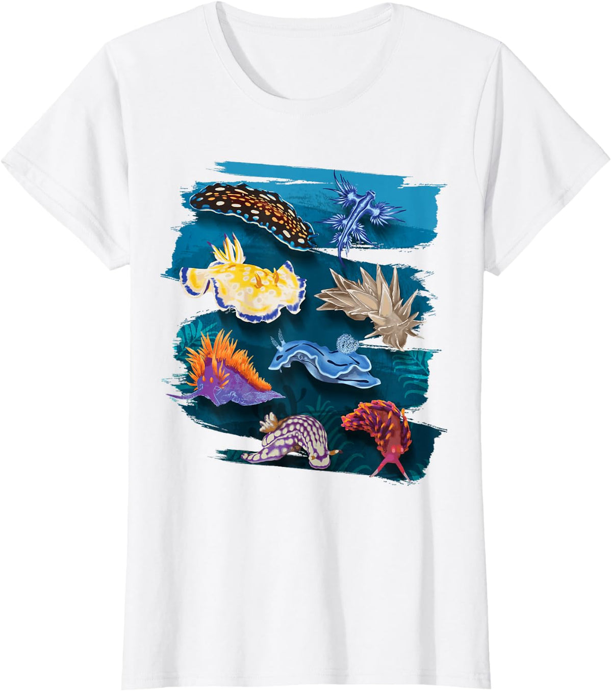 Nudibranch Oceanography Sea Slug Biologist Aquarists T-Shirt - White