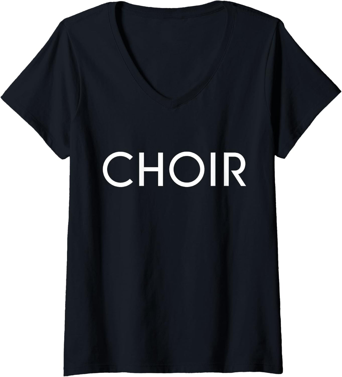 Choir Members Uniform - Choir V-Neck T-Shirt - Black