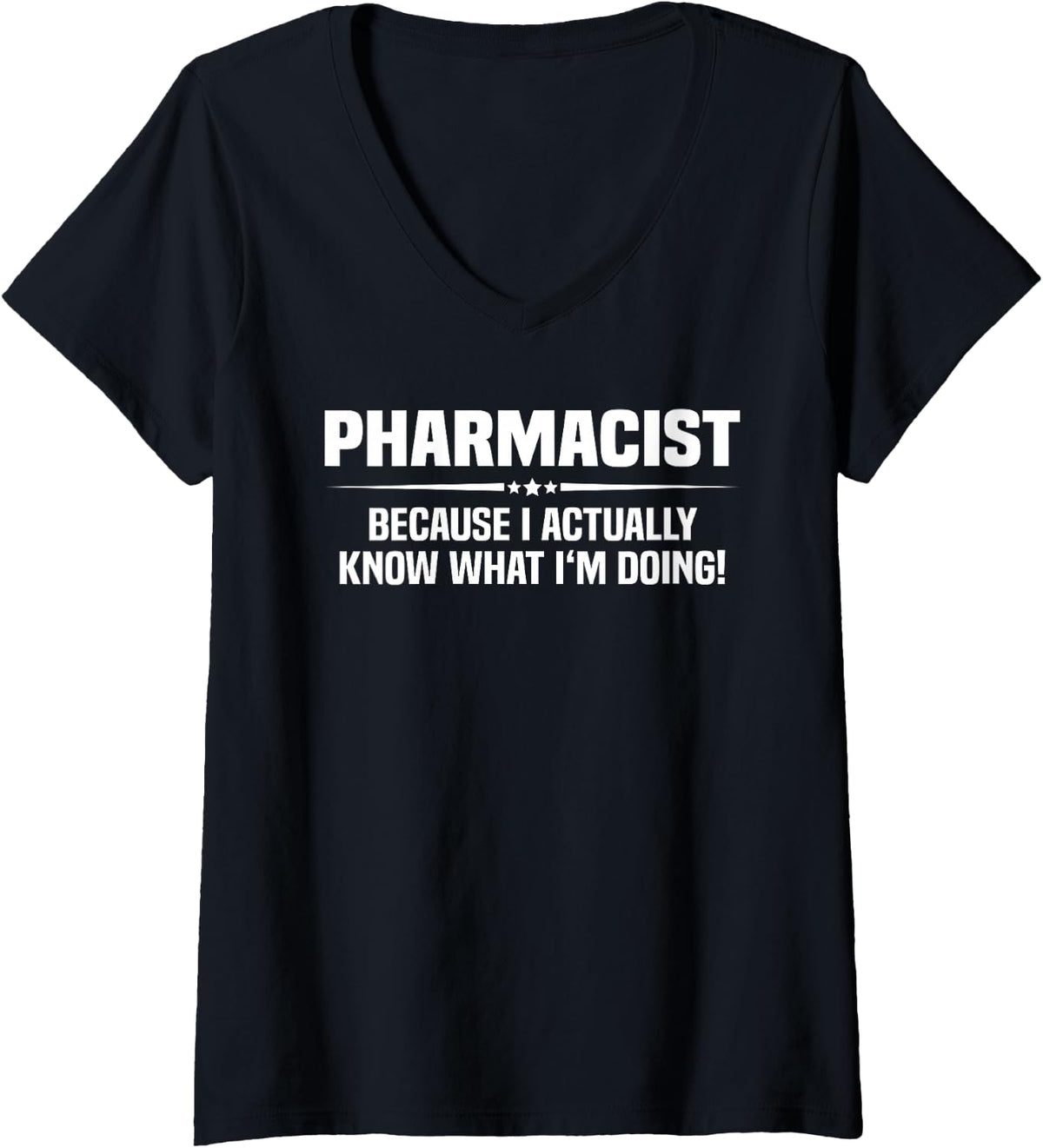 Women's Pharmacist What I'm Doing V-Neck T-Shirt - Black