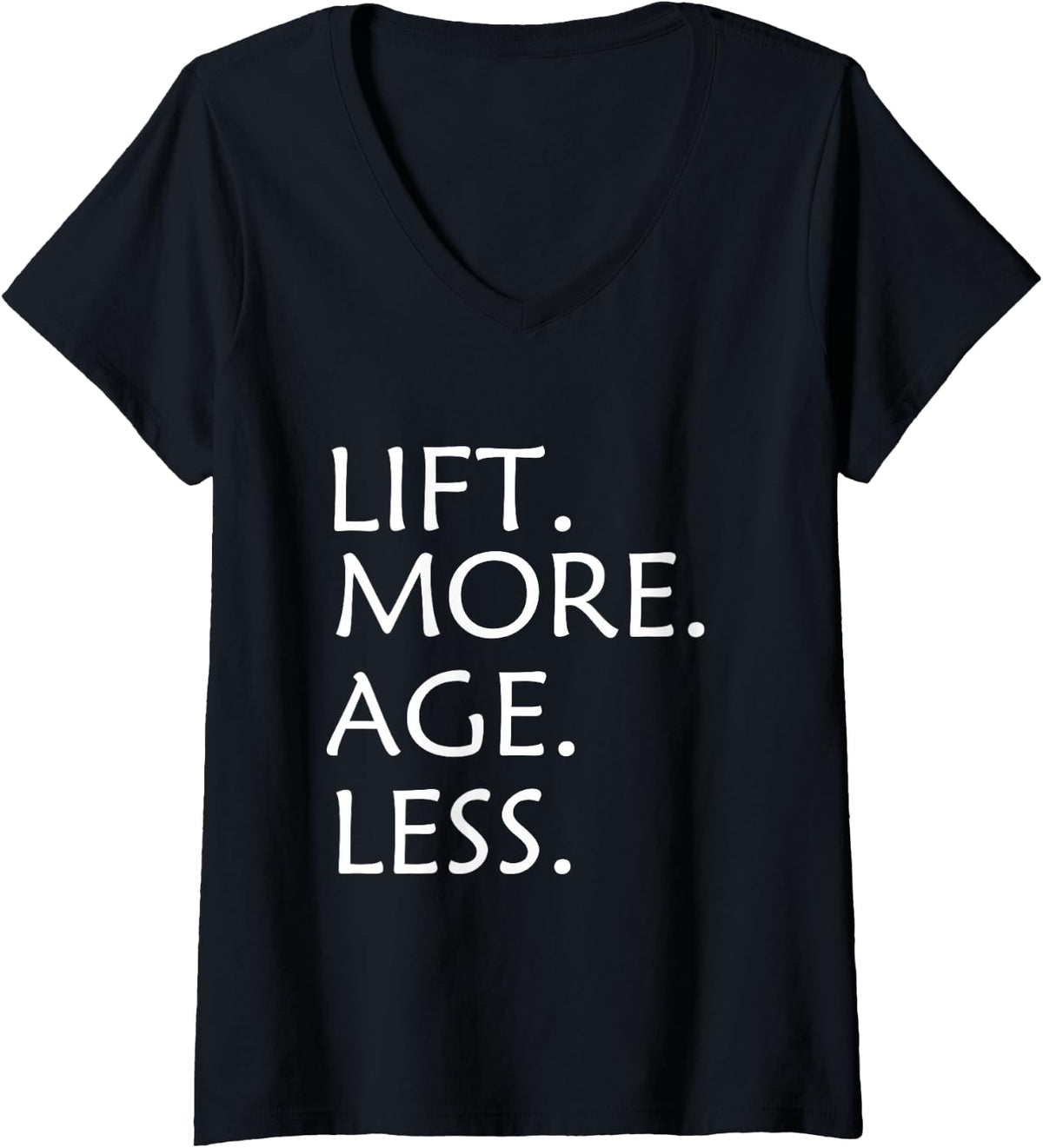 Womens LIFT MORE AGE LESS V-Neck T-Shirt - Black