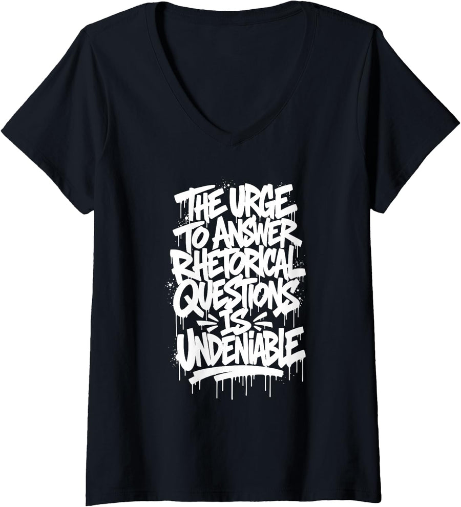 Women's Autism Audhd V-Neck T-Shirt - Black