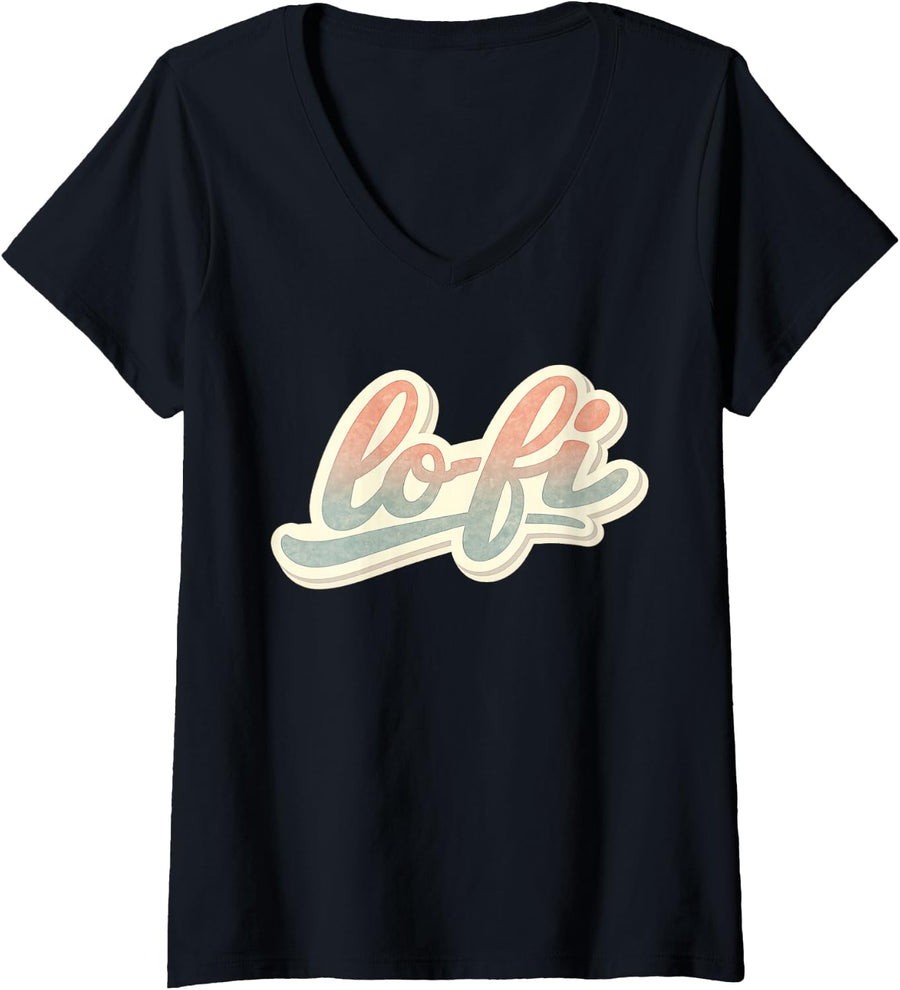 Women's lo-fi V-Neck T-Shirt - Black