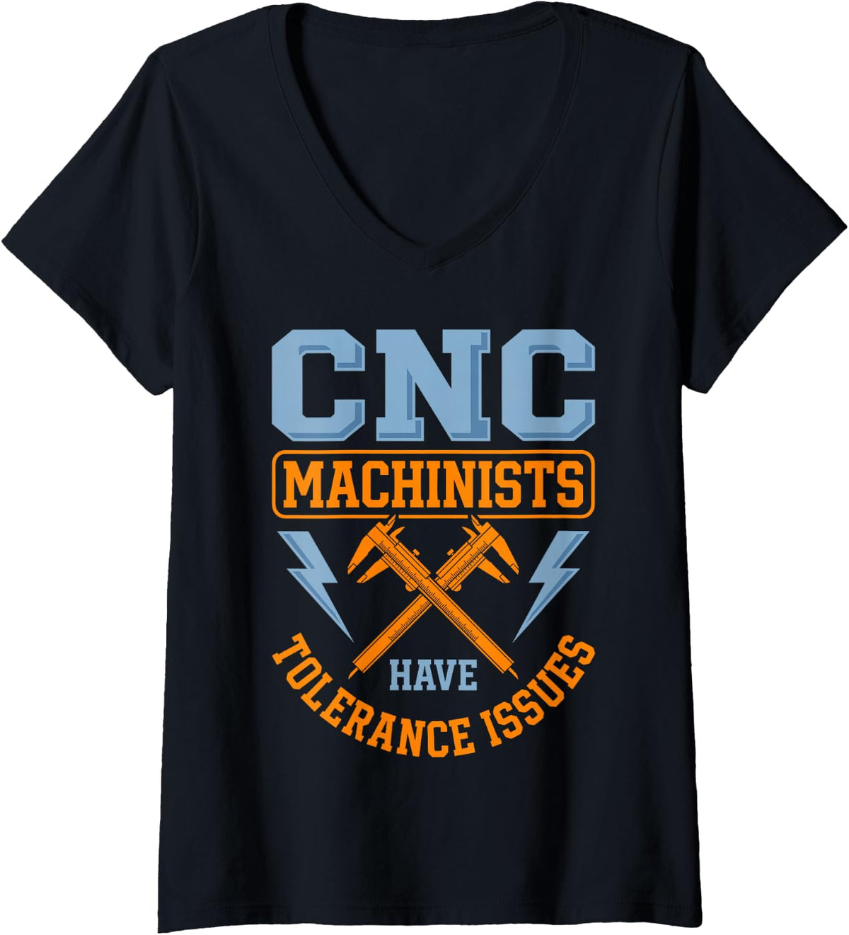 Women's Cool CNC Machinist Art for Men Women CNC Machine Machinist V-Neck T-Shirt - Black