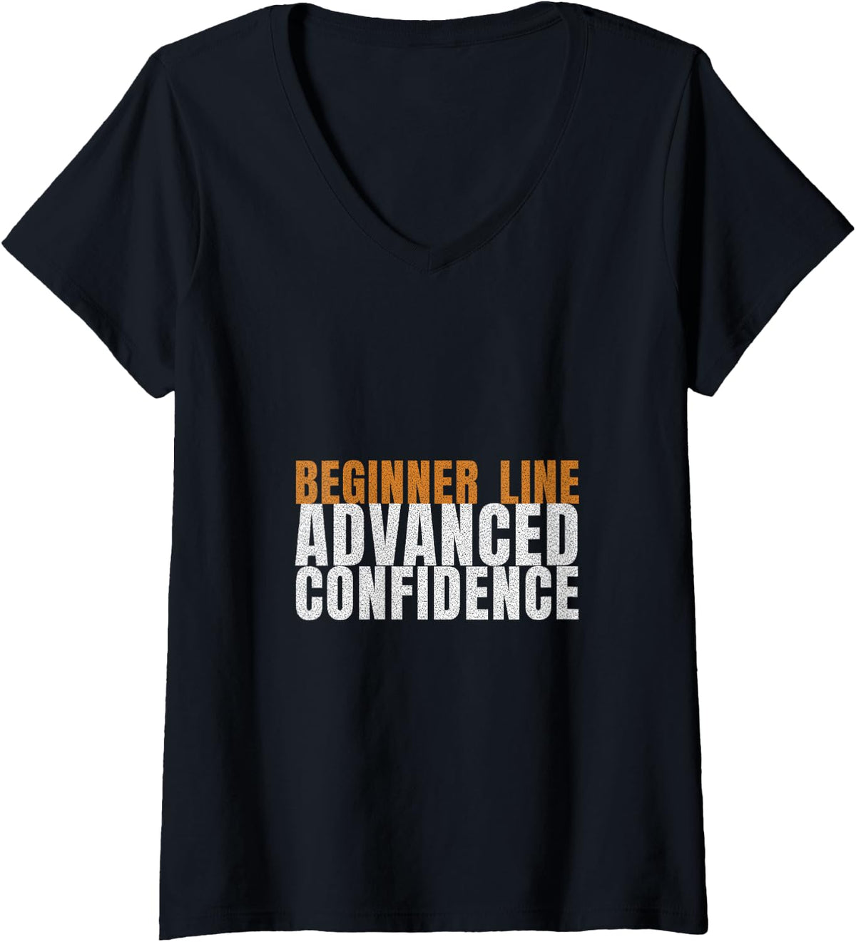 Women's Line Dancing - Beginner Line Advanced Confidence V-Neck T-Shirt - Black