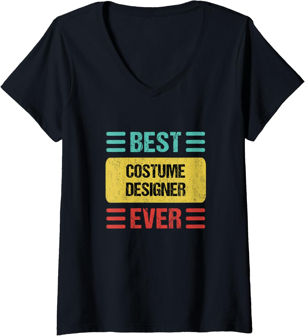 Women's Costume Designer V-Neck T-Shirt - Black