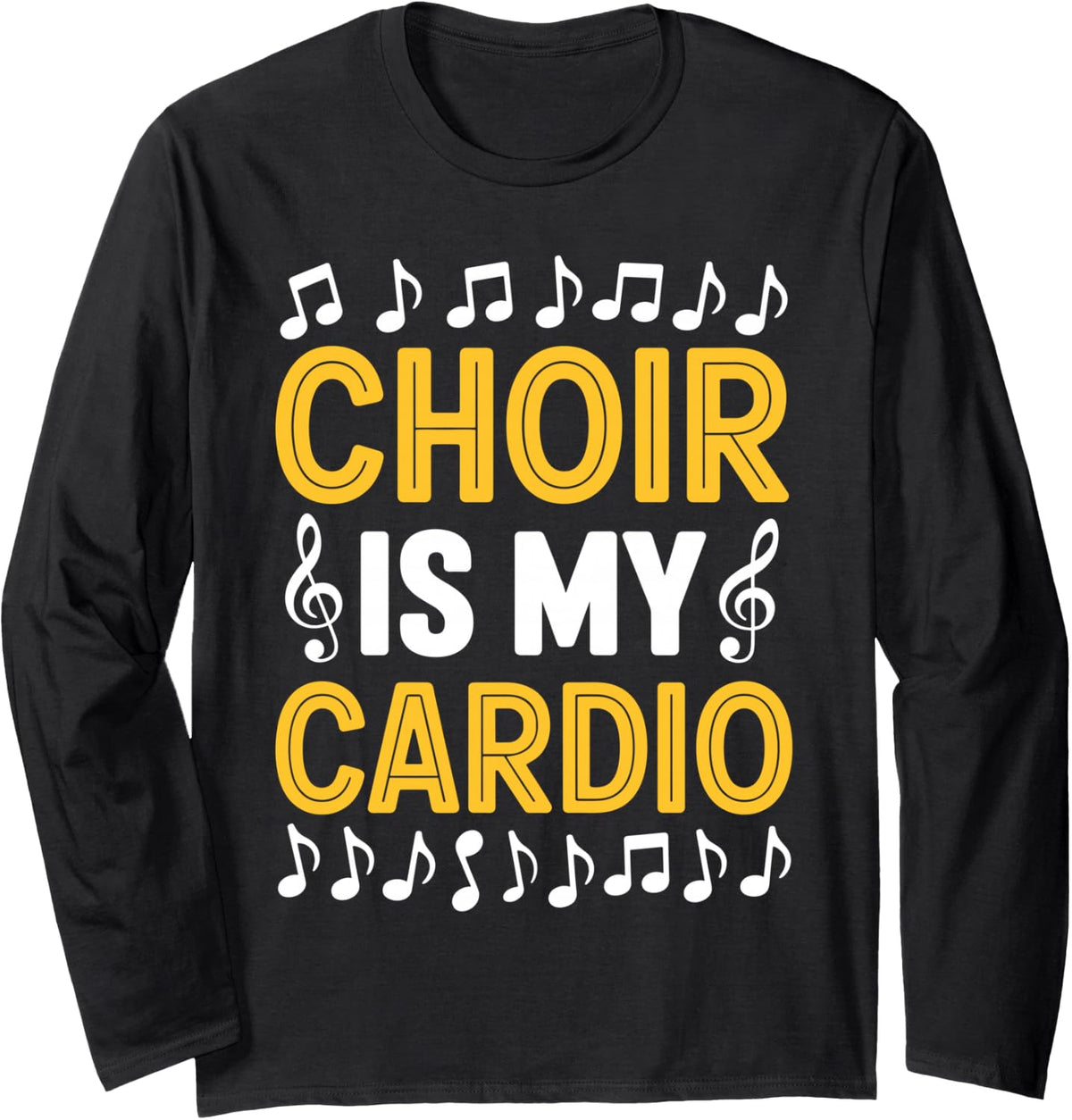 Cool Choir Director Art for Men Women Music Choir Director Long Sleeve T-Shirt - Adult Unisex Black