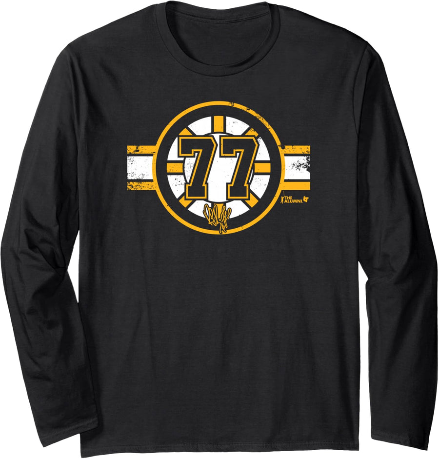 Ray Borque: 77 Boston - Boston Hockey Long Sleeve T-Shirt - Adult Unisex Black