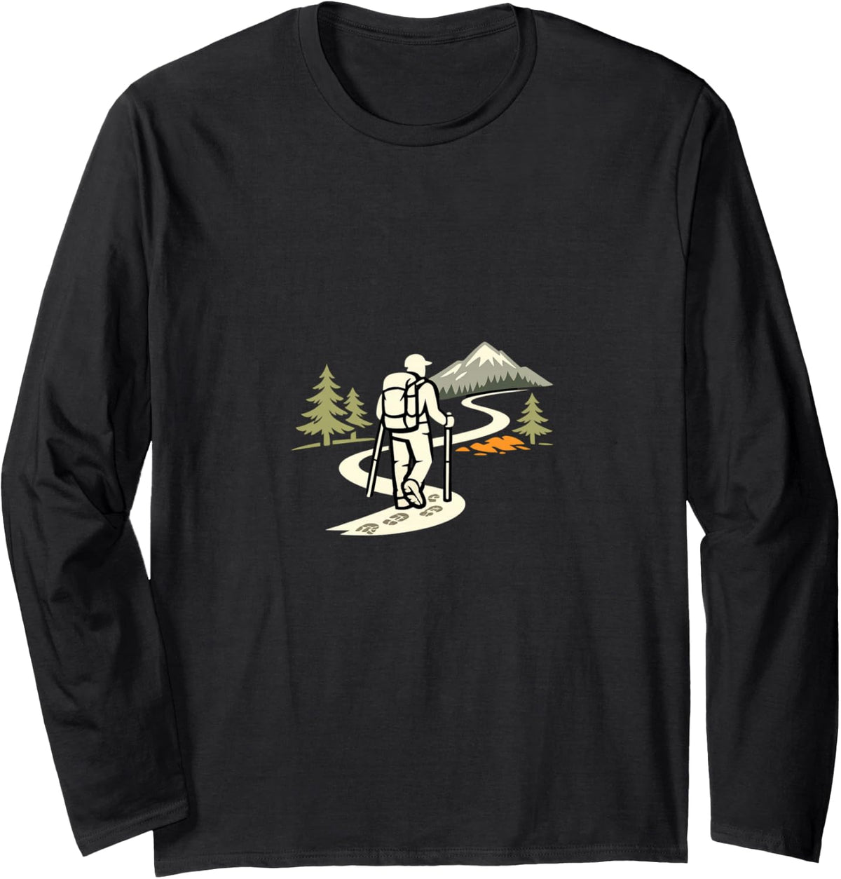 Weekend Trail Ready Long Sleeve T-Shirt - Adult Unisex Black