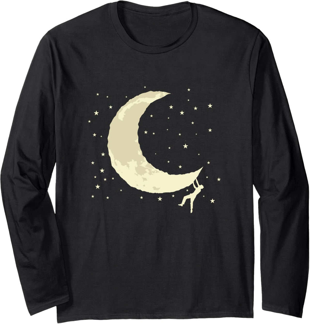 Climbing Bouldering at Half Moon Long Sleeve T-Shirt - Adult Unisex Black