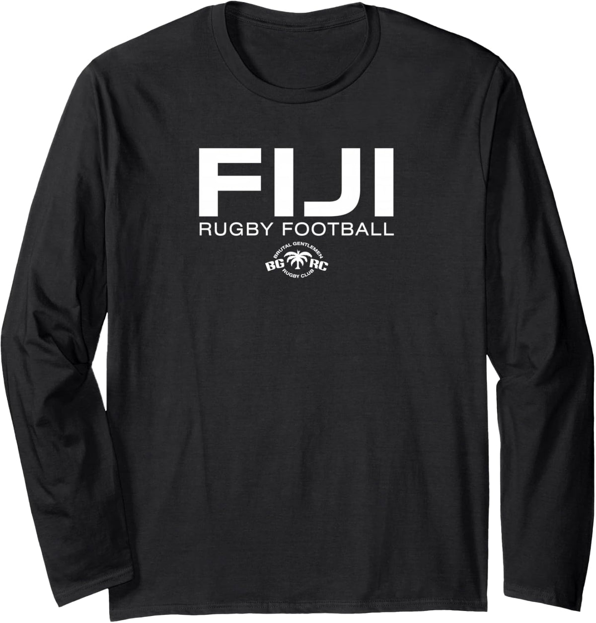 Brutal Gentlemen Rugby Club Fiji Rugby Football Long Sleeve T-Shirt - Adult Unisex Black
