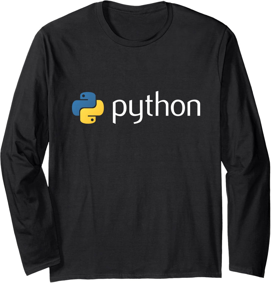 Python Programmer T-Shirt Computer Developers tee Long Sleeve T-Shirt - Adult Unisex Black