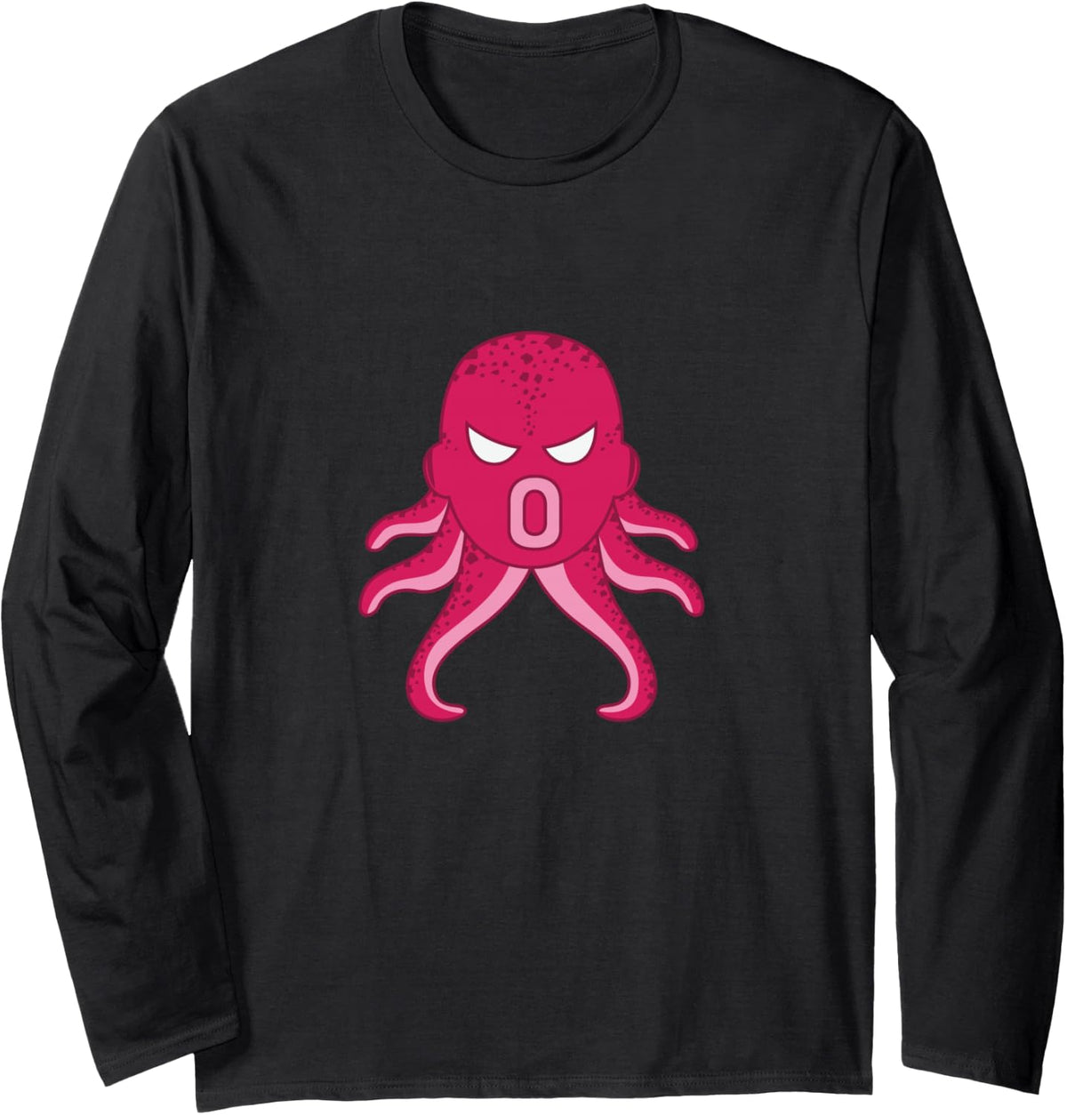 Crazy Giant Squid Long Sleeve T-Shirt - Adult Unisex Black