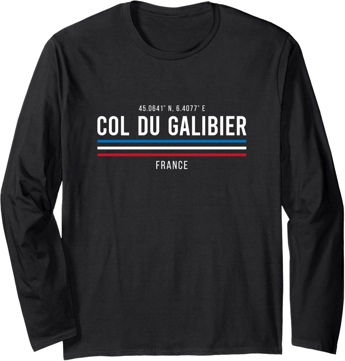 Col Du Galibier Cycling Long Sleeve T-Shirt - Adult Unisex Black