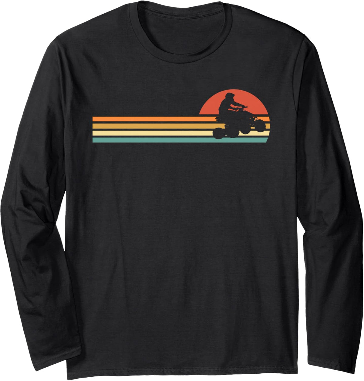 Retro ATV Long Sleeve T-Shirt - Adult Unisex Black