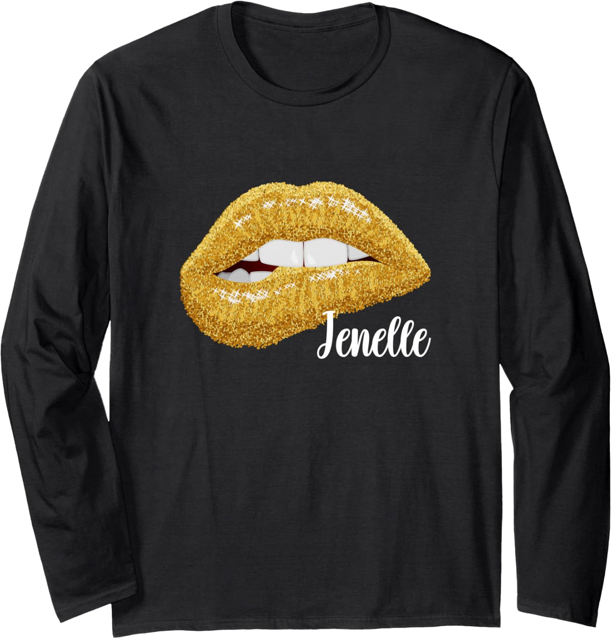 Jenelle - First Name Gift Long Sleeve T-Shirt - Adult Unisex Black