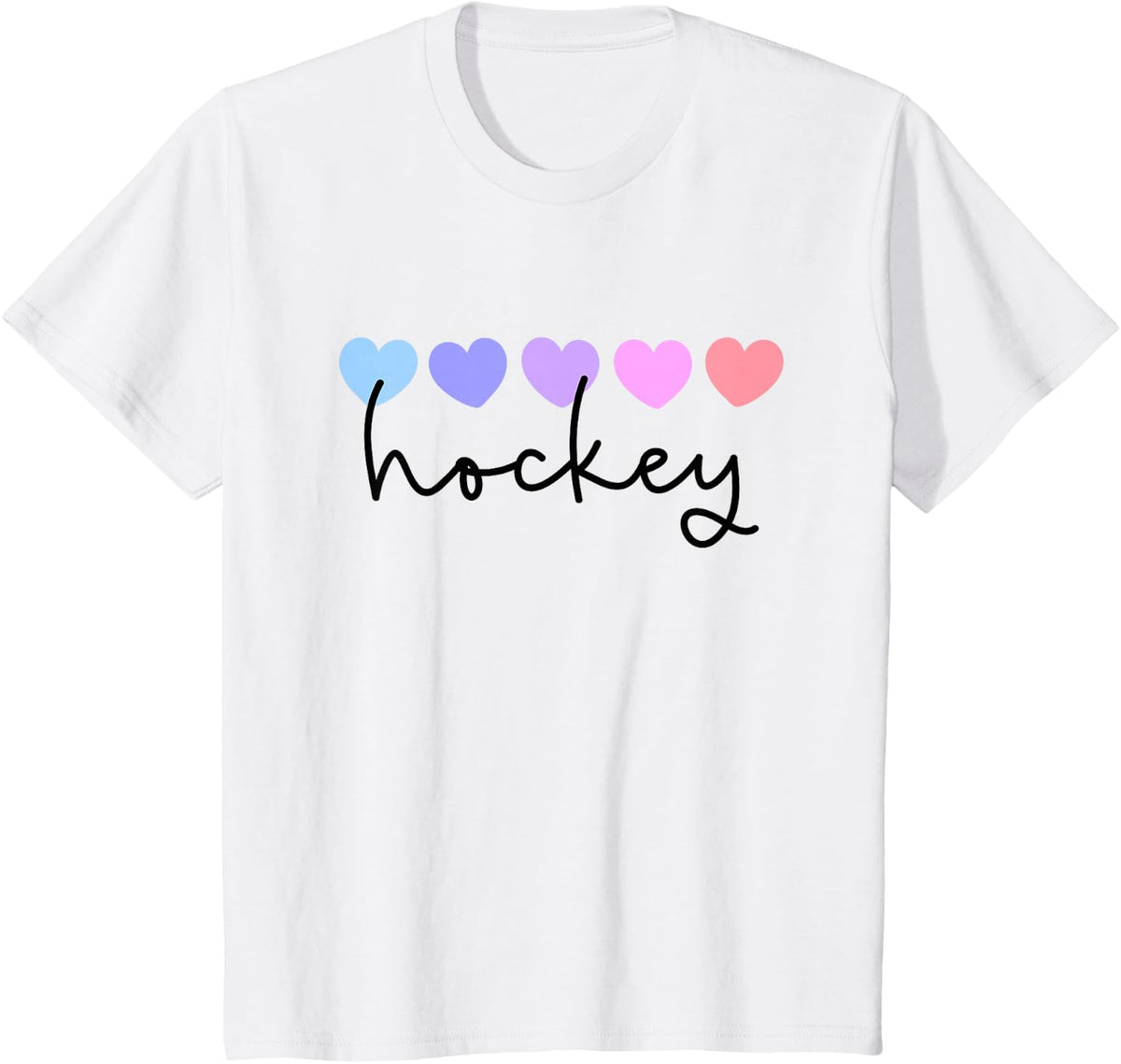 Hockey or Hockey Coach Lover Heart Women or Girls T-Shirt - White