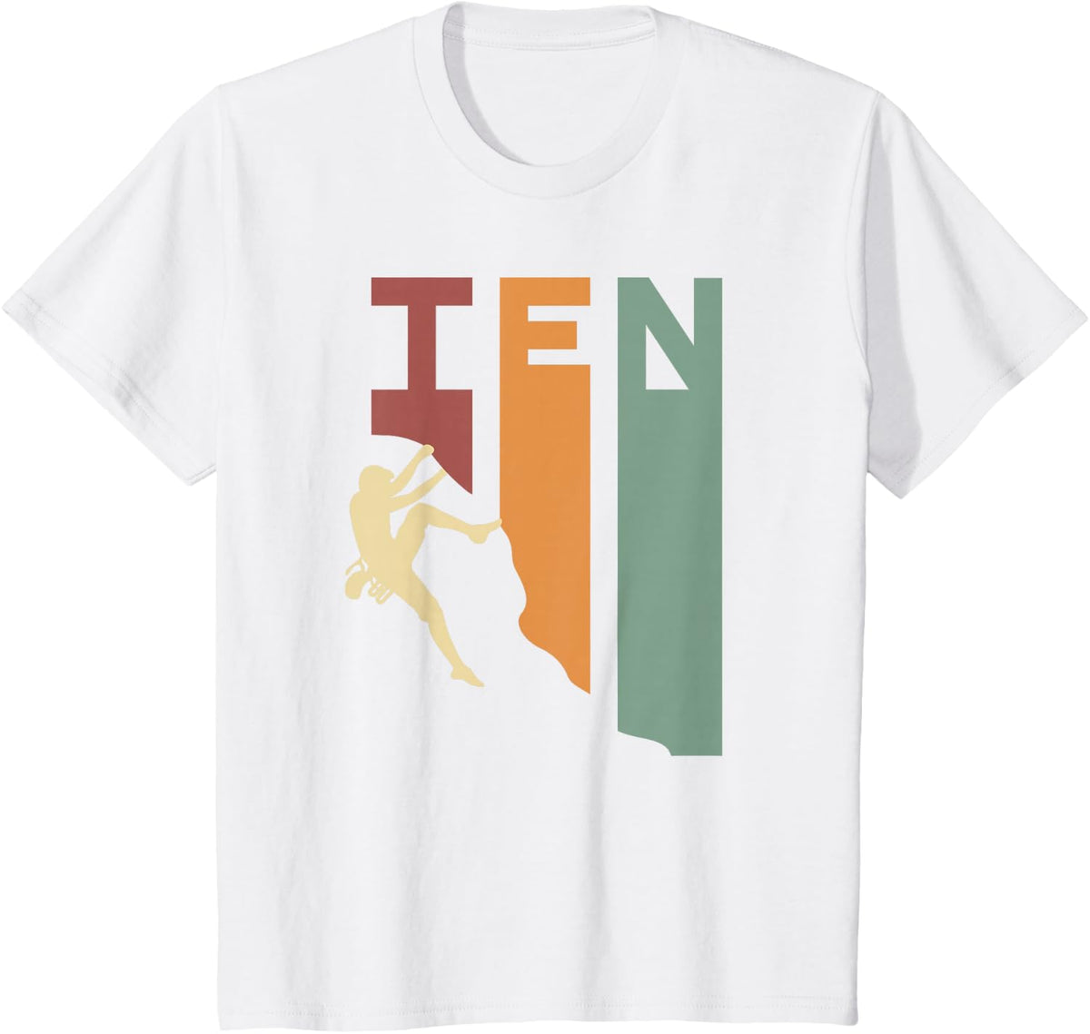 10th Birthday Climbing Ten Year Old Rock Climber Birthday T-Shirt - White