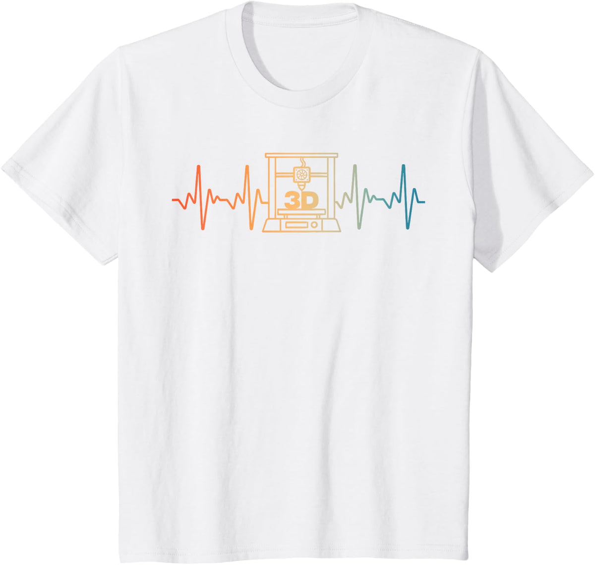 3D Printing Art for Men Women 3D Printer Lover 3D Prining T-Shirt - White