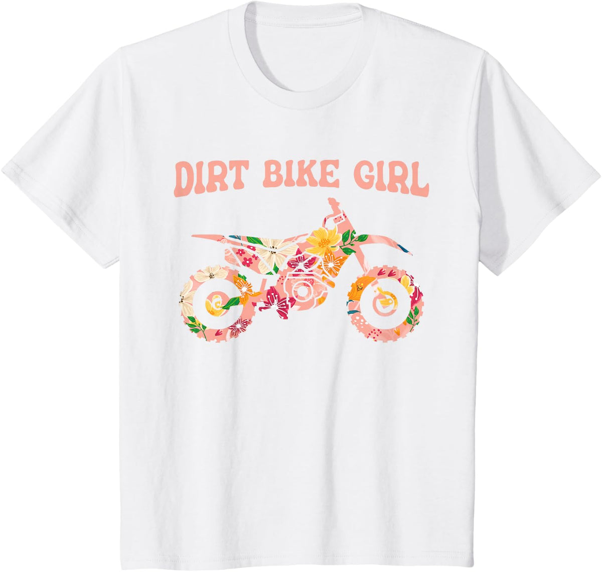 Funny Dirt Bike Motocross Dirt Biking - Dirt Bike Girl T-Shirt - White