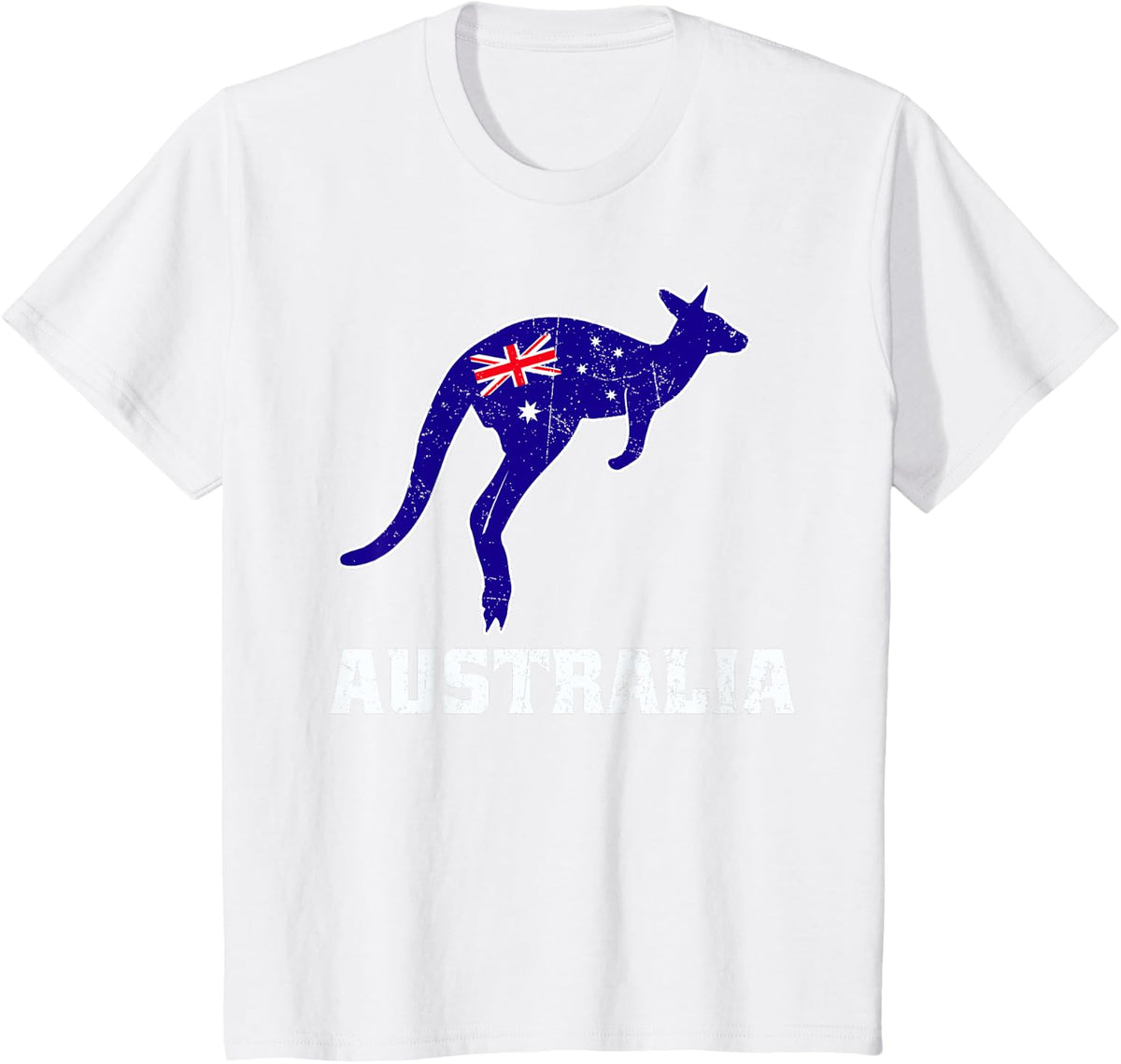 Australian Kangaroo Australia Flag Aussie Souvenir T-Shirt - White