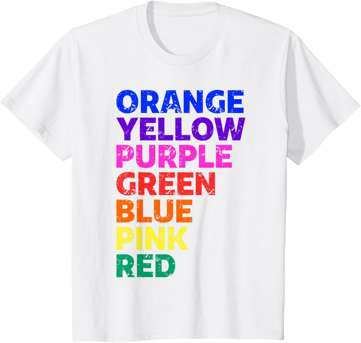 Color Rainbow Optical Illusion Funny T-Shirt Gift T-Shirt - White