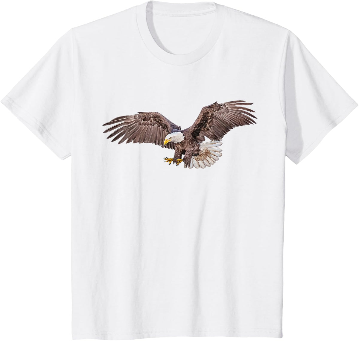 Majestic Flying American Bald Eagle T-Shirt - White