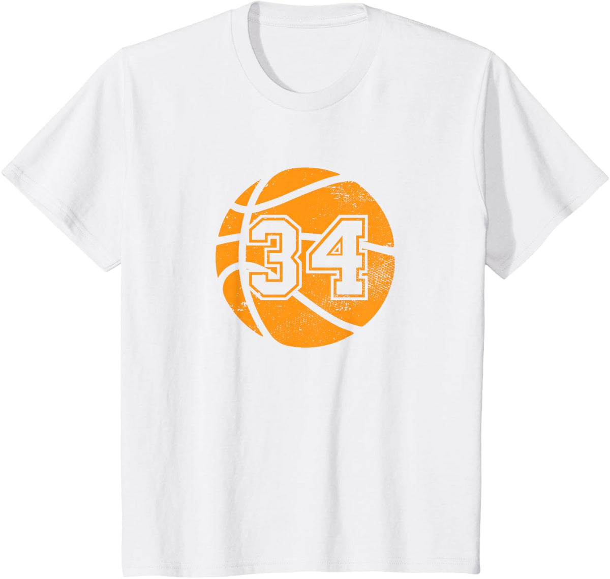 Basketball Player #34 Basketball Mom Dad Jersey Number 34 T-Shirt - White