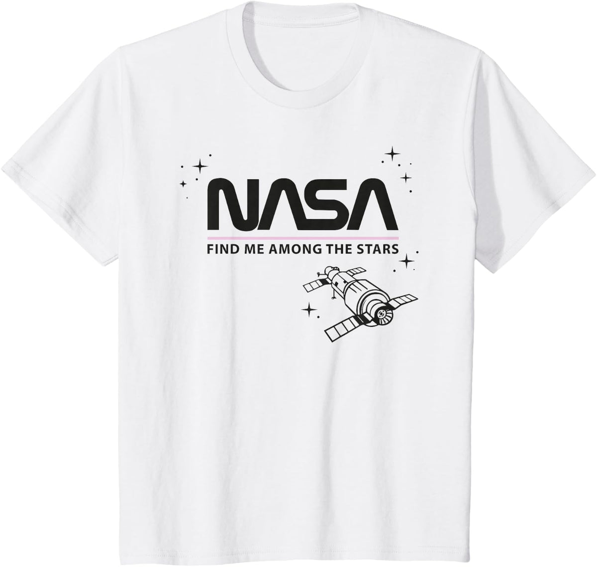 NASA - Satellite Find Me Among The Stars T-Shirt - White