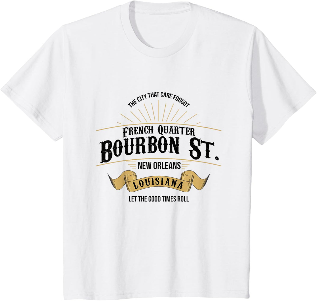 Vintage French Quarter Bourbon Street New Orleans Louisiana T-Shirt - White