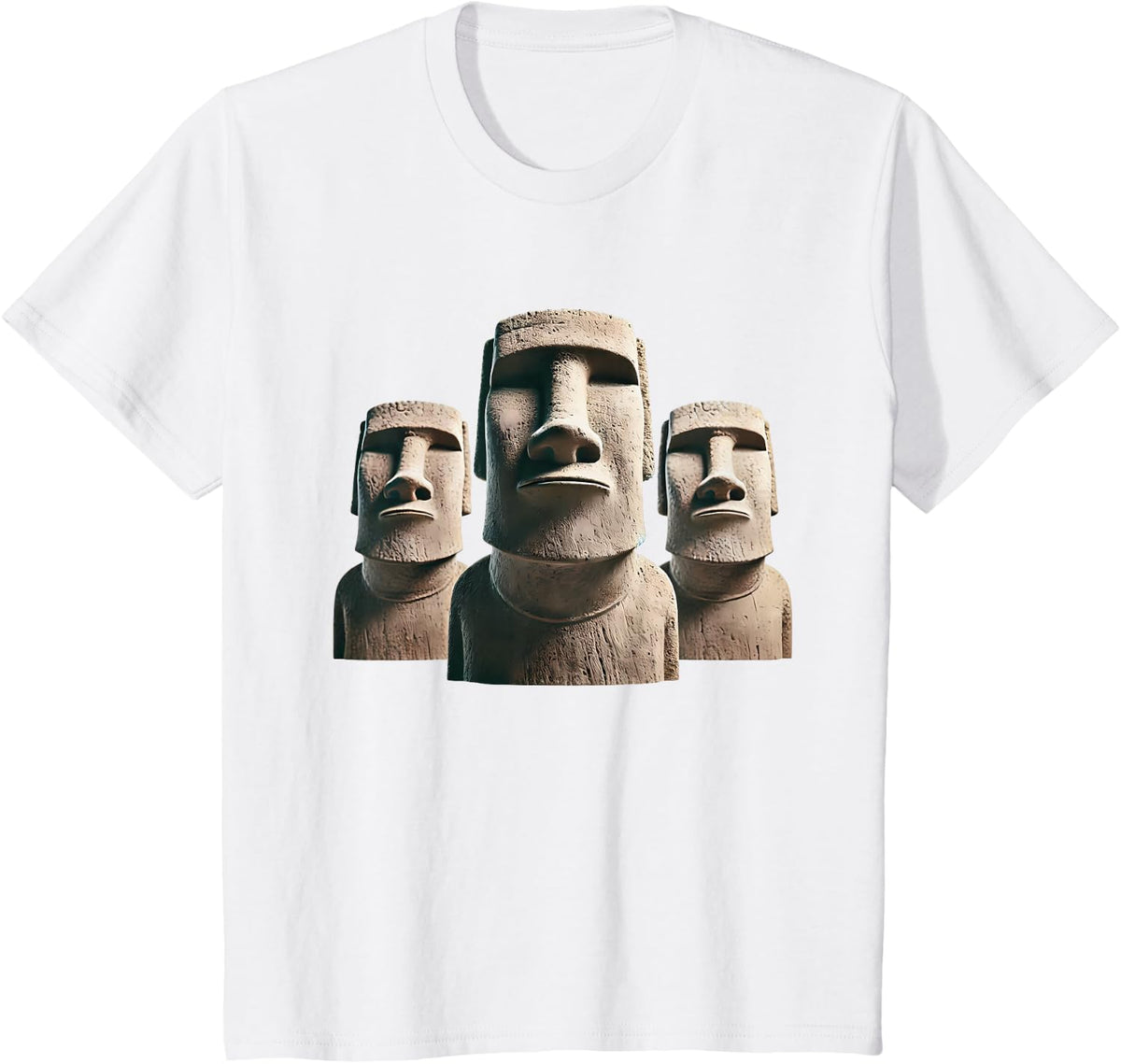 Moai Statue, Moai Monoliths, Easter Island Moai T-Shirt - White