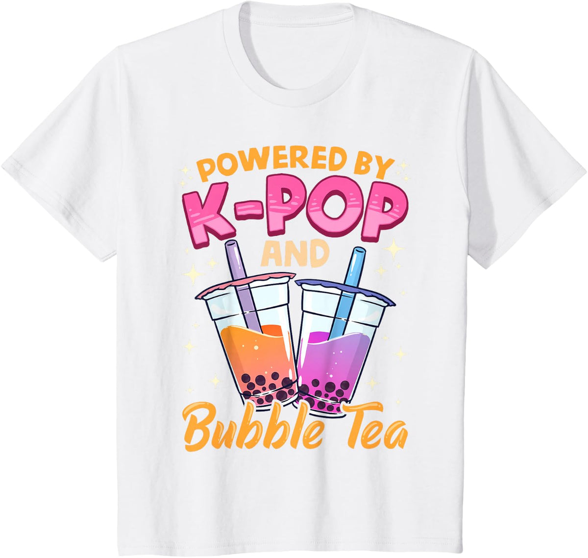 Bubble Tea Boba K-POP Music Lover Korean Milk Matcha Anime T-Shirt - White