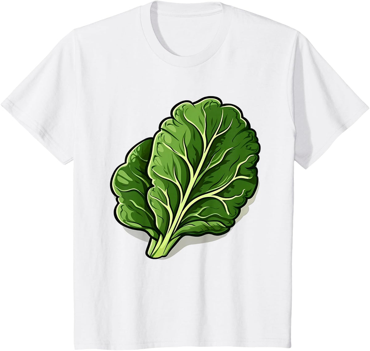 Retro Style Collard Greens T-Shirt - White