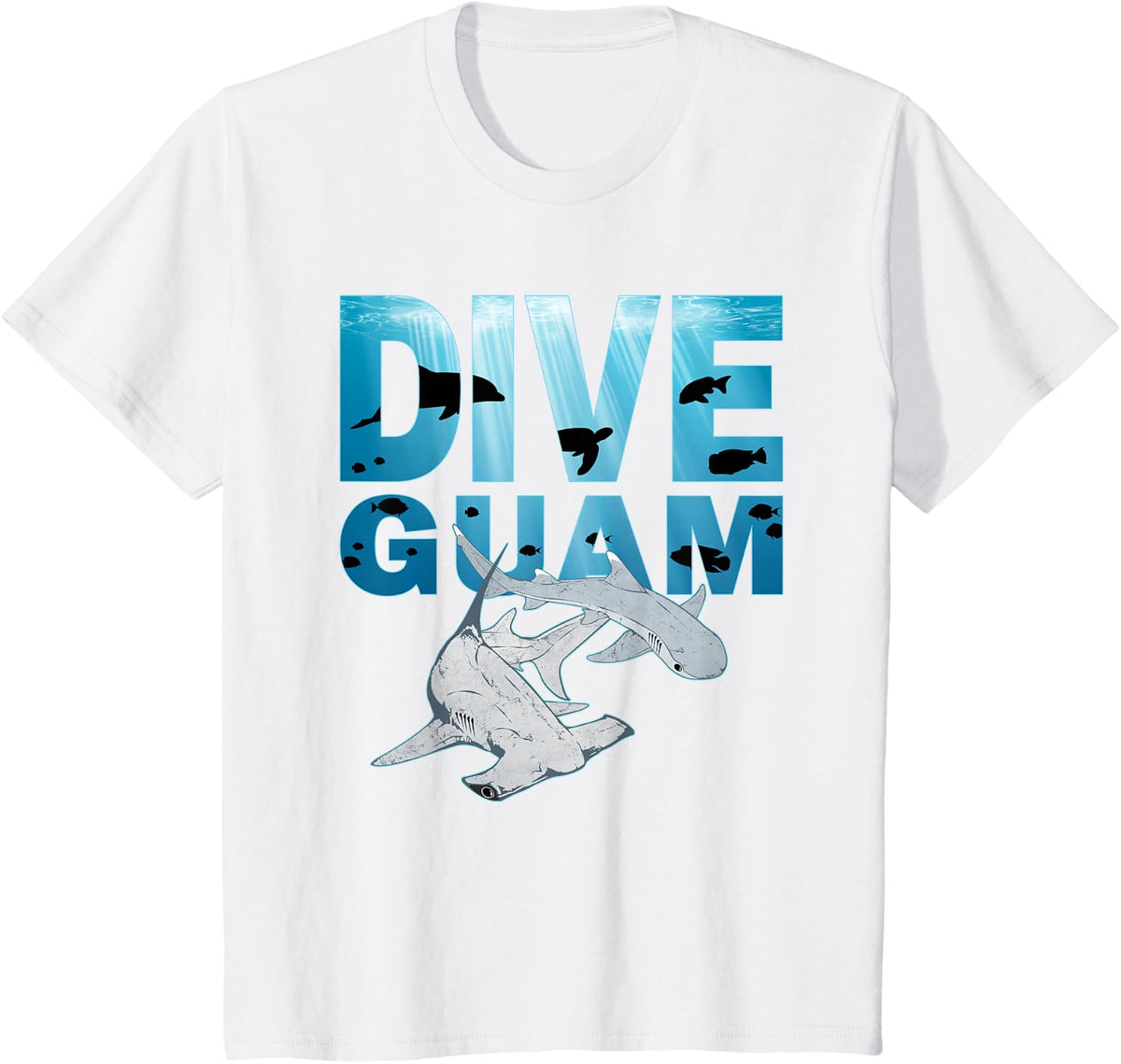 Dive Guam Hammerhead Shark T-Shirt - White