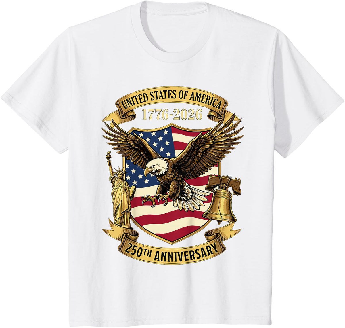 250 Years of Independence 250th Anniversary July 4th T-Shirt - White